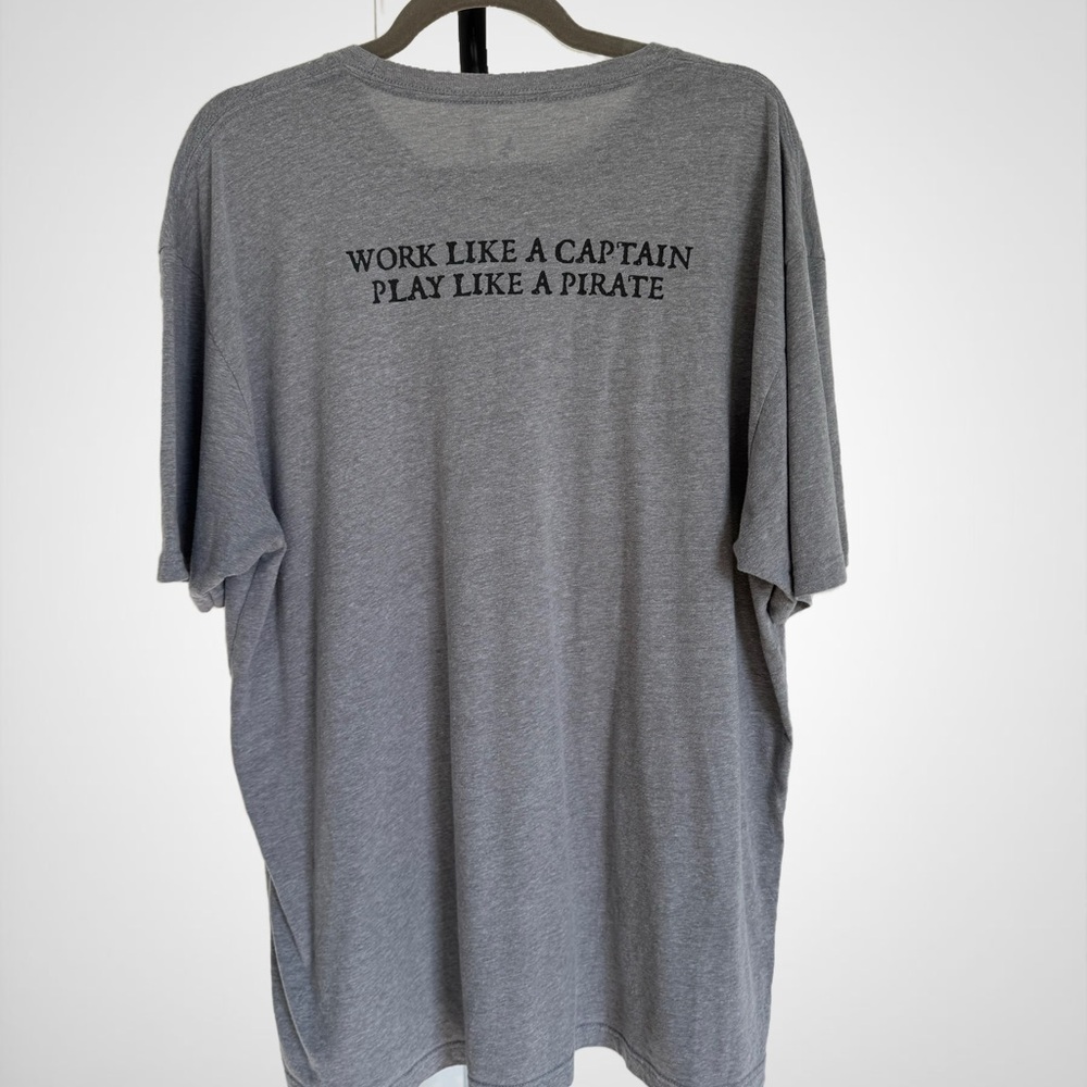 Lost Boy Creations Pirate Graphic Tee  Work Like a Captain Play Like a Pirate 2X - Picture 3 of 9